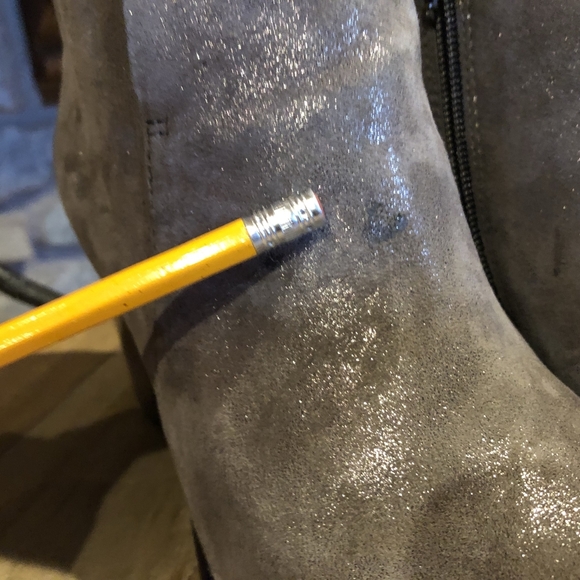 Sofft Ware Smoke Distressed Metallic Suede Chunky Heel, size 6.5 - Picture 8 of 8